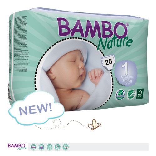 Ökowindeln Bambo Nature 1 Newborn
