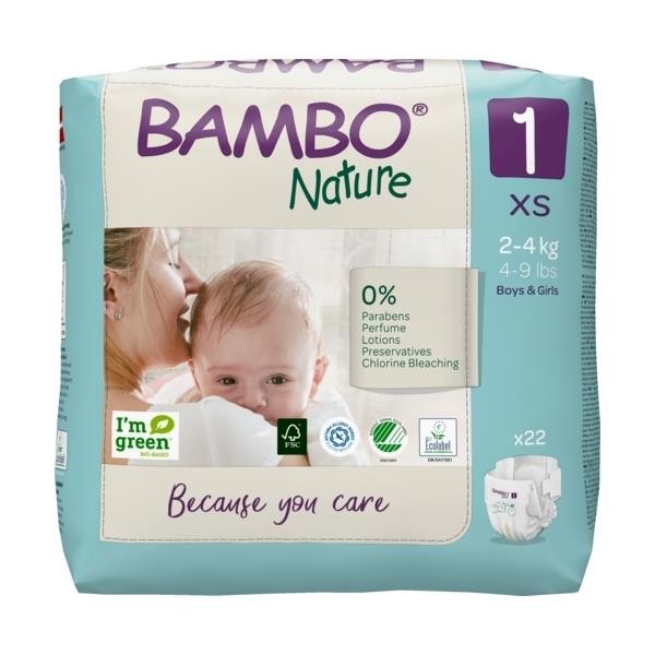 Ökowindeln Bambo Nature 1 XS