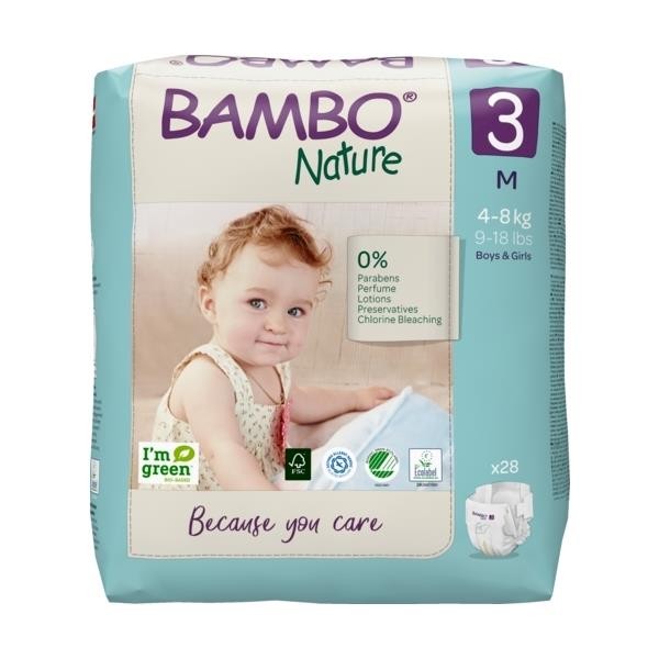 Ökowindeln Bambo Nature 3 M 4-8kg