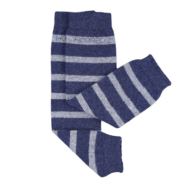 Babystulpen blau-graue Streifen