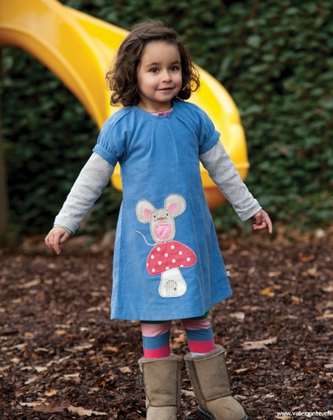 Frugi Feincord-Trägerkleid "Mousey"
