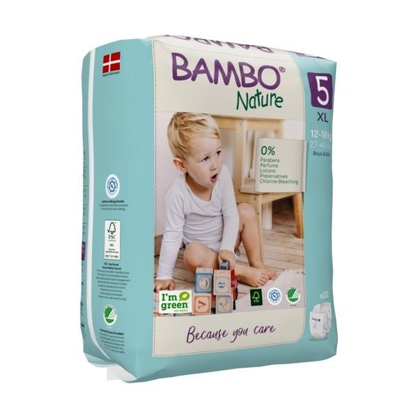 Ökowindeln Bambo Nature 5 / 12-18kg Kleinbeutel