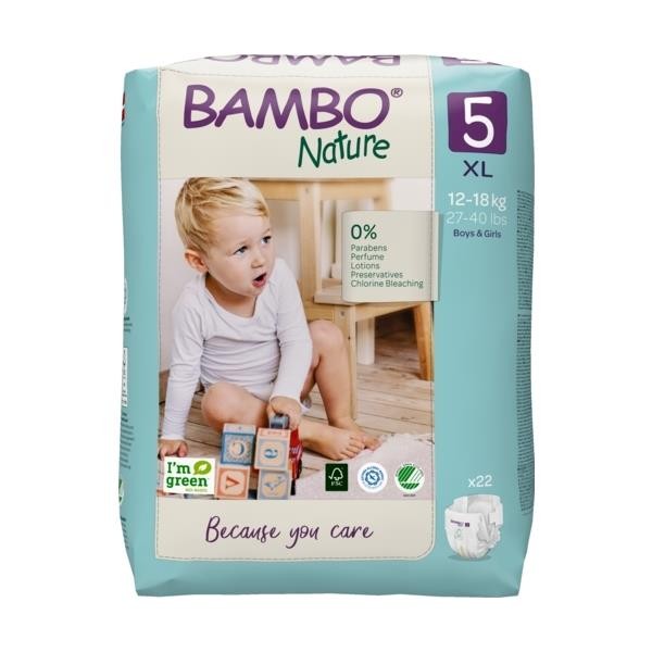 Ökowindeln Bambo Nature 5 / 12-18kg Kleinbeutel