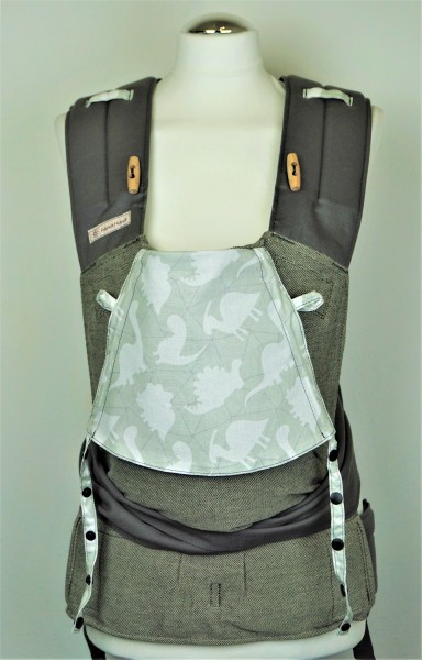 Frl. Hübsch Mei Tai Baby BIO "Dinos silber"