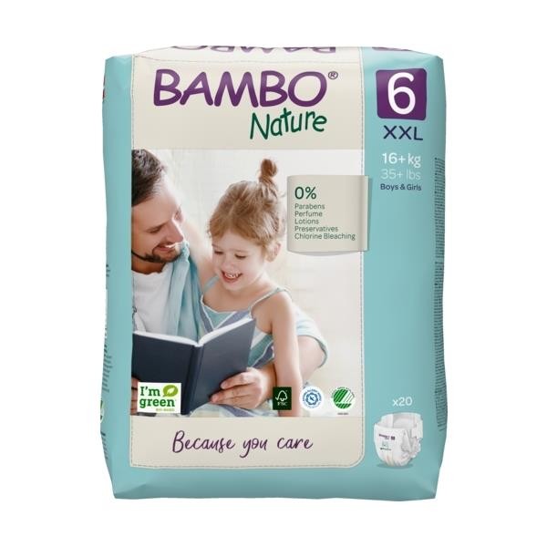 Ökowindeln Bambo Nature 6 / 16+kg Kleinbeutel